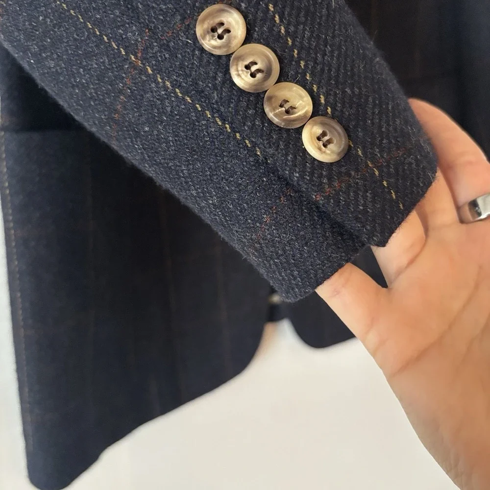 Paul Stuart Blazer Double Vented Sport Coat Quiet‎ Luxury SEE MEASUREMENTS~ FLAW